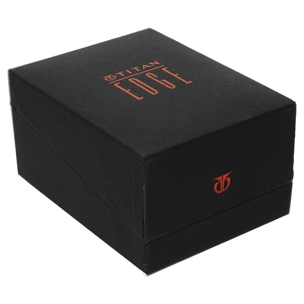 Titan Edge Brown Dial Women Watch With Leather Strap - image number 4