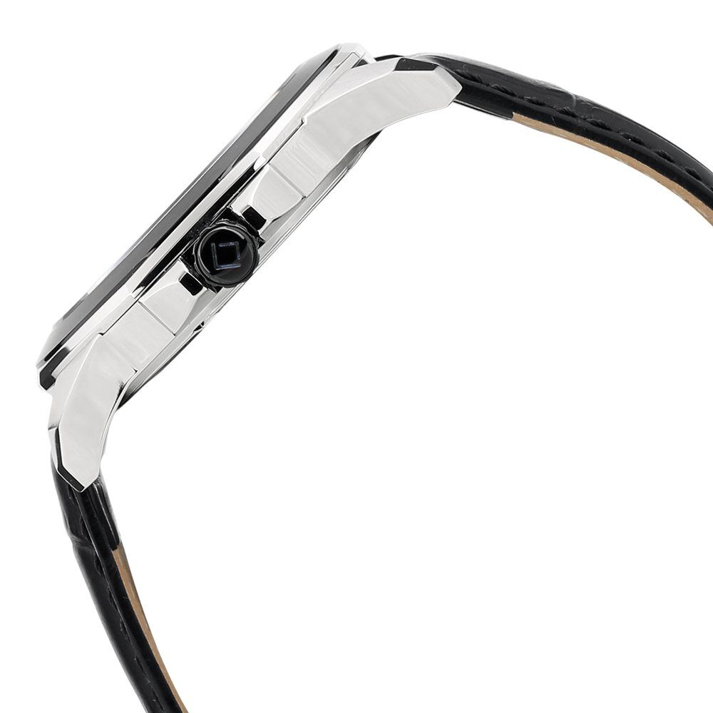 Buy Online Xylys Swiss Analog Black Leather Strap and Black Dial