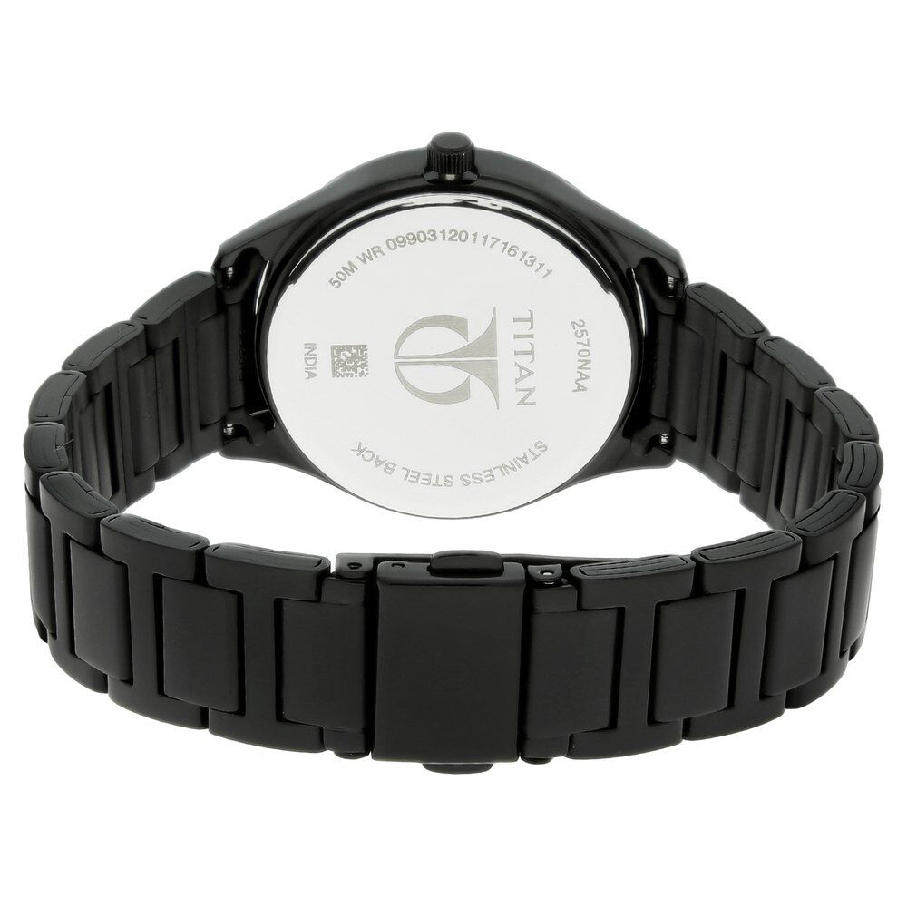 Buy Online Titan Quartz Analog with Day and Date Black Dial