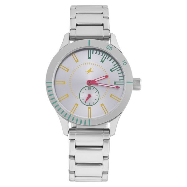 Fastrack Silver Dial Quartz Analog Watch for Girls - image number 1