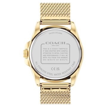 Coach Black Dial Stainless Steel Strap Watch for Men