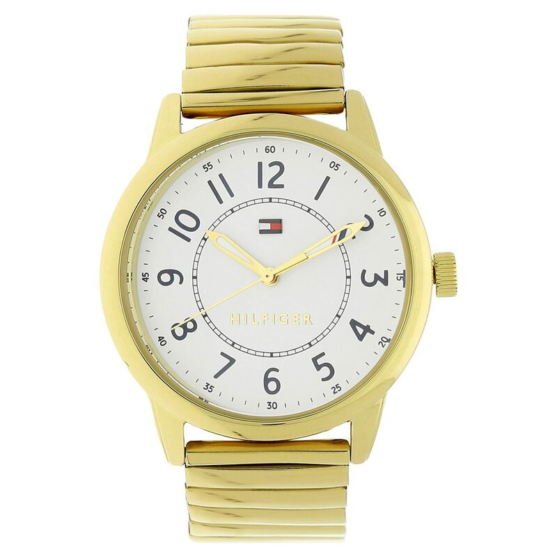 Tommy Hilfiger Quartz Analog White Dial Metal Strap Watch for Women
