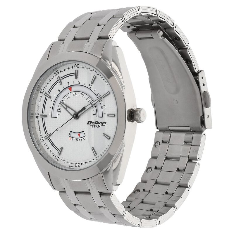 Titan Quartz Analog with Date Silver Dial Stainless Steel Strap Watch for Men - image number 1