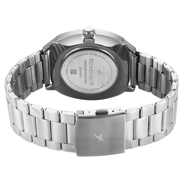 Fastrack Tick Tock Quartz Multifunction Silver Dial Stainless Steel Strap Watch For Guys - image number 4