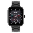 Titan Mirage with 4.97 cm AMOLED Display and AOD, Functional Crown, BT Calling Smartwatch with Black Leather Strap