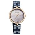Titan Purple Ceramics Quartz Analog Mother of Pearl Dial Blue Ceramic Strap Watch For Women - image number 1
