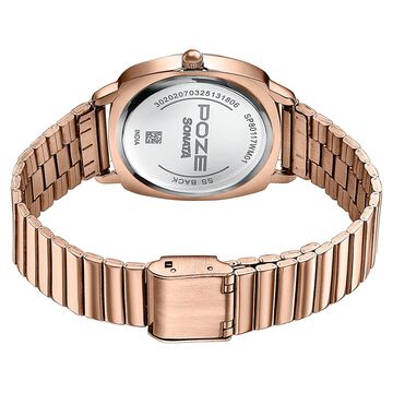 Sonata Poze Quartz Analog Rose Gold Dial Rose Gold Colour Stainless Steel Strap Watch For Women