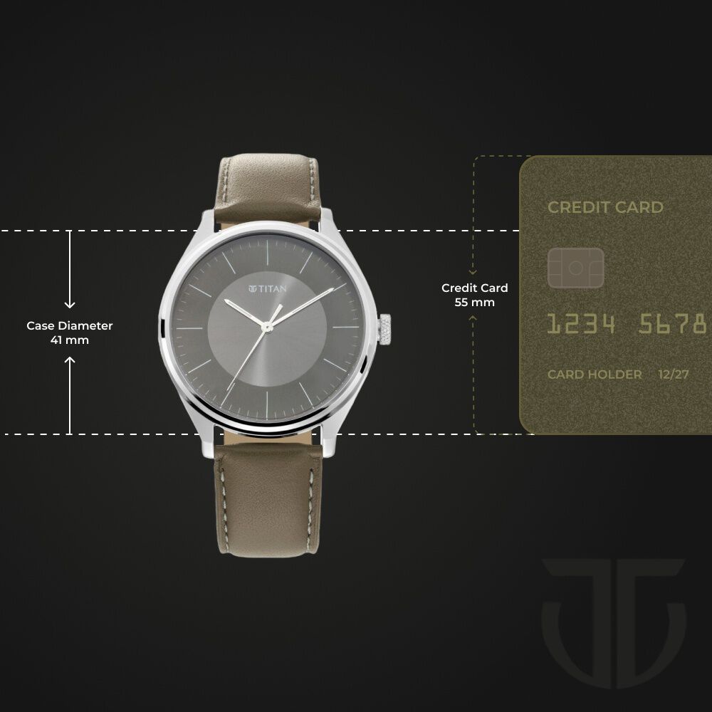 Buy Online Titan Men's Urban Edge Lustrous Olive Dial Leather