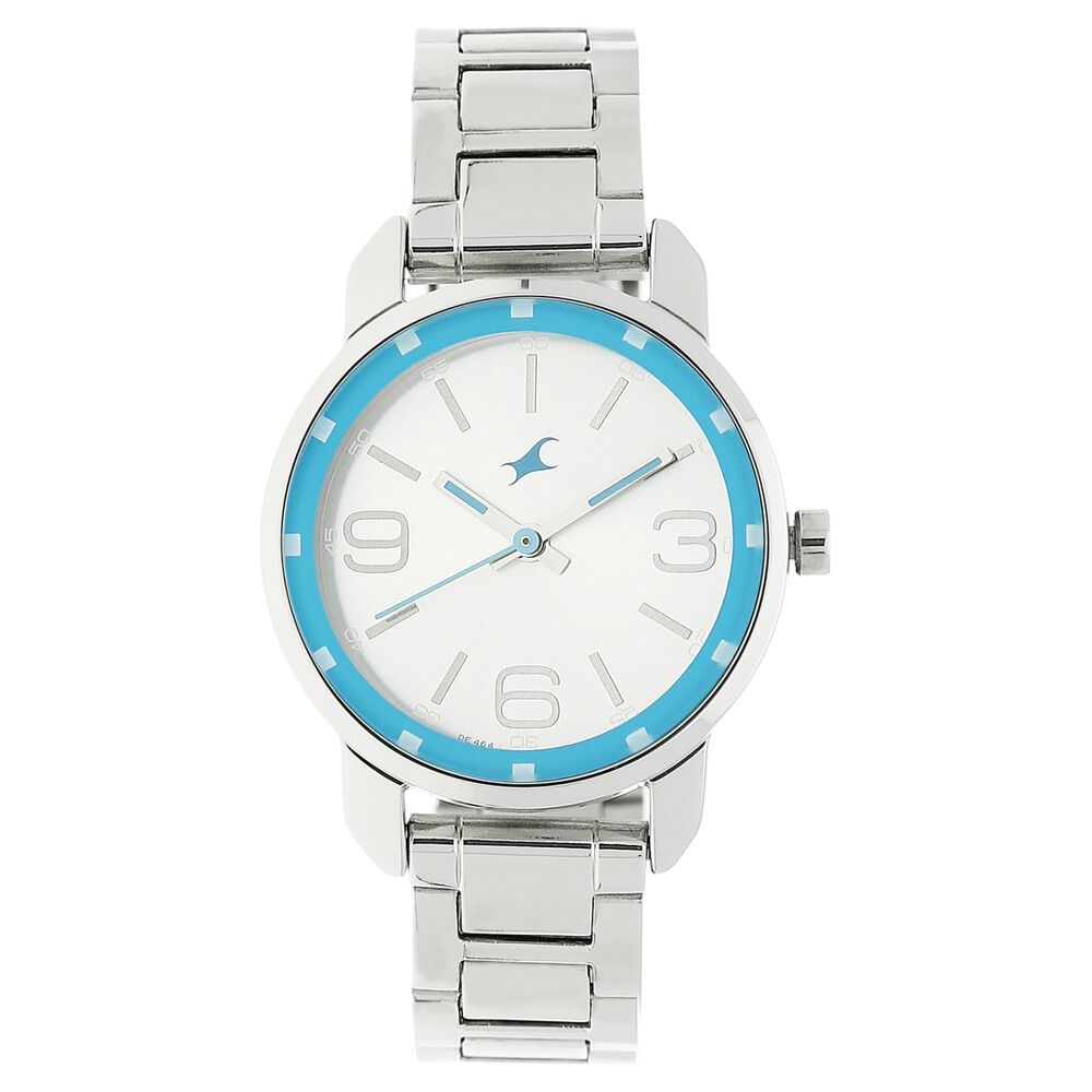 Buy Online Fastrack Quartz Analog Silver Dial Stainless Steel
