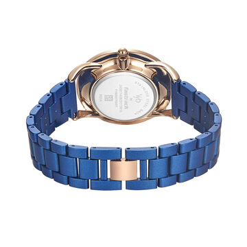 Fastrack Vyb Charmer Quartz Analog Blue Dial Stainless Steel Strap Watch for Girls