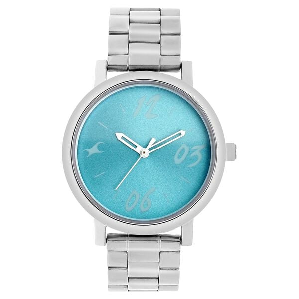 Fastrack Tropical Waters Quartz Analog Green Dial Metal Strap Watch for Girls - image number 0