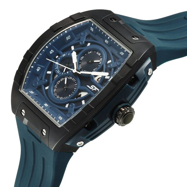 SF Maiden Voyage Sport Watch - Blue Dial & Strap - Tonneau Shaped Case with Multifunction movement - image number 2