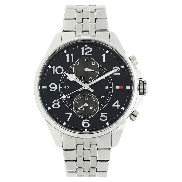 Tommy Hilfiger Quartz Multifunction Black Dial Metal Strap Watch for Men - image number 0