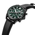Police Quartz Multifunction Green Dial Black Leather Strap Watch For Men - image number 1