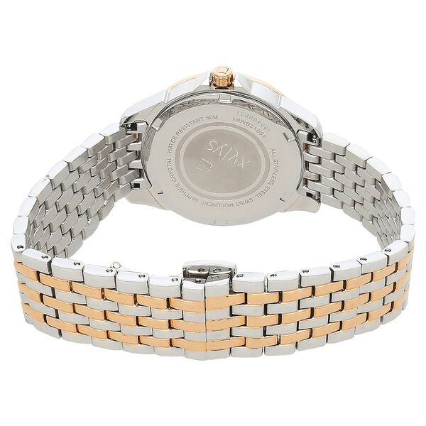 Xylys Swiss Analog with Date Two Toned Stainless Steel Strap White Dial Watch for Women - image number 4