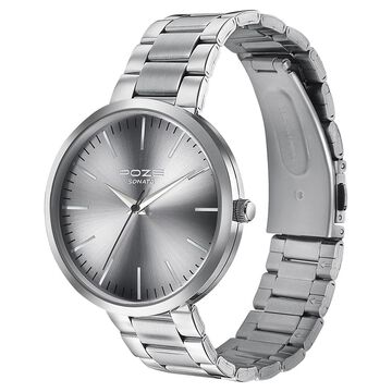 Sonata Poze Quartz Analog Grey Dial Metal Strap Watch for Men