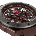 Ducati Quartz Chronograph Brown Dial Black Silicone Strap Watch For Men - image number 3