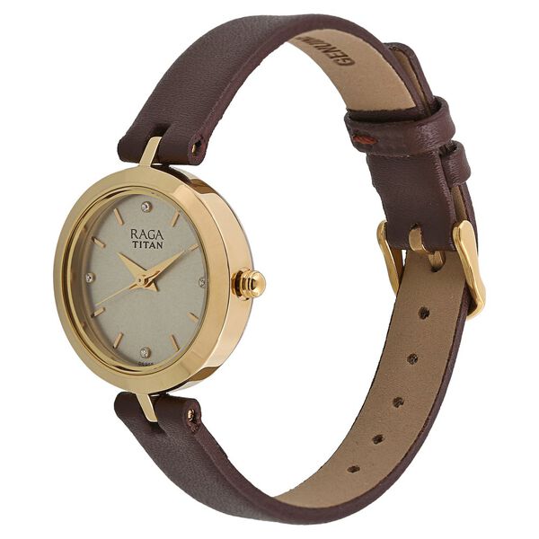 Titan Raga Grey Dial Analog Leather Strap watch for Women - image number 1