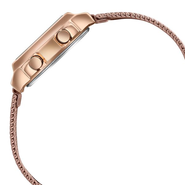 Poze By Sonata Digital Digital Pink Dial Pink Metal Strap Watch For Women - image number 5