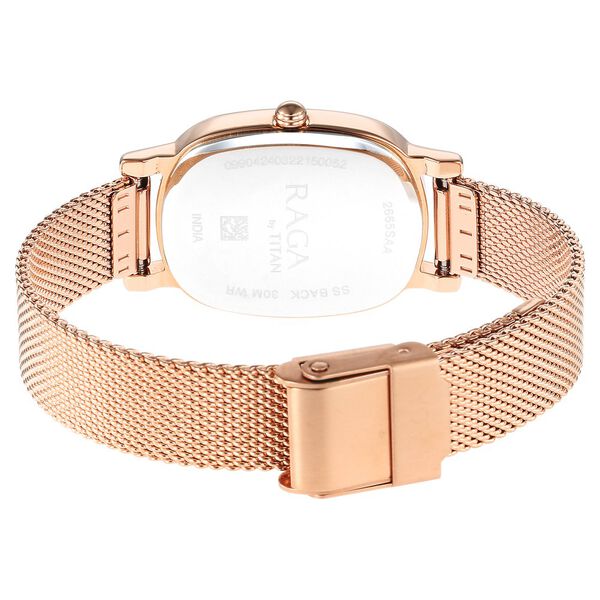 Titan Raga Viva Brown Dial Analog Stainless Steel Strap Watch for Women - image number 4