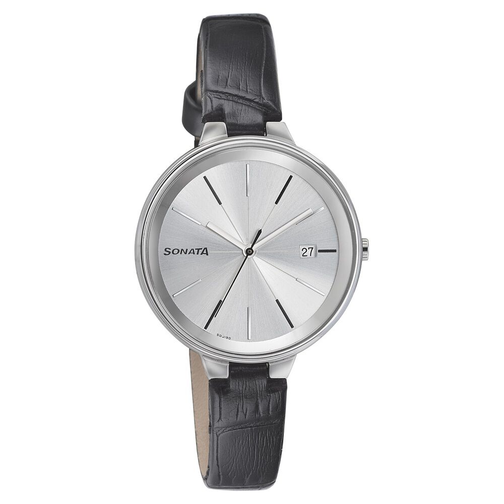 Buy Online Sonata Mission Mangal Silver Dial Women Watch With