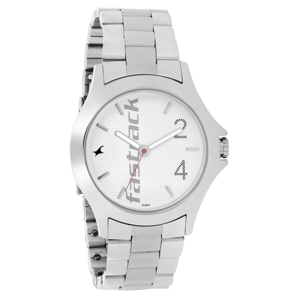 Fastrack Quartz Analog White Dial Stainless Steel Strap Watch for Guys - image number 0