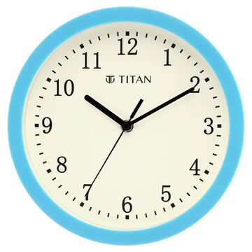 Contemporary Blue Wall Clock with Silent Sweep Technology - 25.0 cm x 25.0 cm (Small)