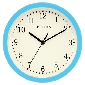 Titan Classic Wall Clock White Wall Clock with Silent Sweep Technology - 25.0 cm x 25.0 cm (Small)