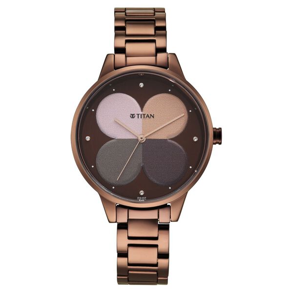 Titan Women's Purple Allure Watch: Floral Mosaic Dial & Sleek Strap - image number 1