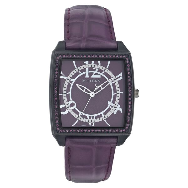 Titan Quartz Analog Purple Dial Watch for Women - image number 0