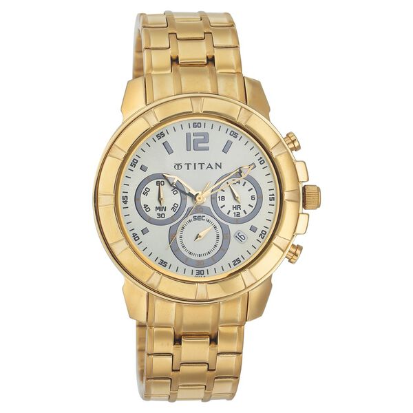 Titan Quartz Analog Champagne Dial Watch for Men - image number 0