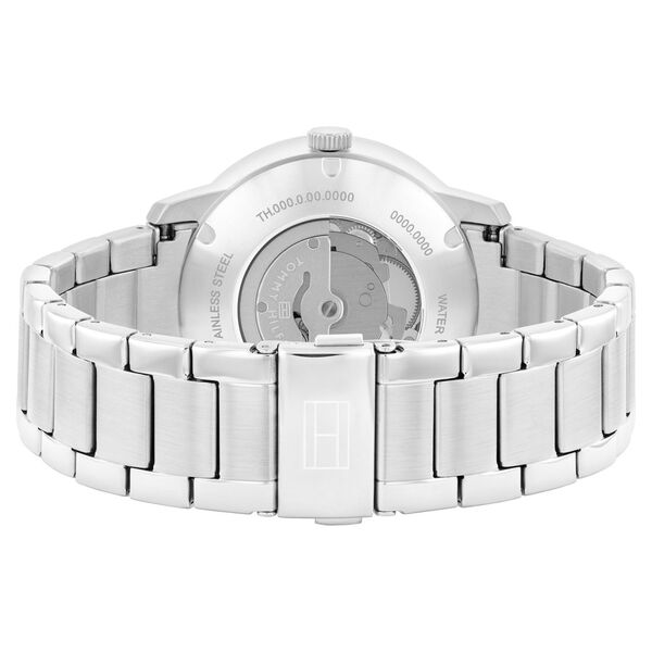 Tommy Hilfiger Automatic Blue Dial Stainless Steel Strap Watch For Men - image number 2