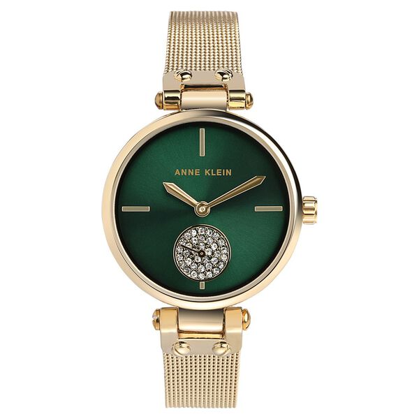 Anne Klein Quartz Analog Green Dial Rose Gold Metal Strap Watch For Women - image number 0