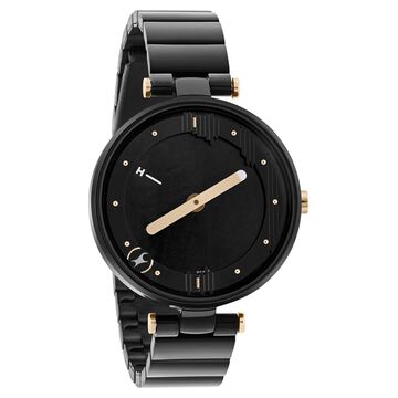 Fastrack MetaWe Quartz Analog Black Dial Stainless Steel Strap Watch For Girls