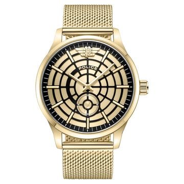 Police Champagne Dial Quartz Analog Watch for Men