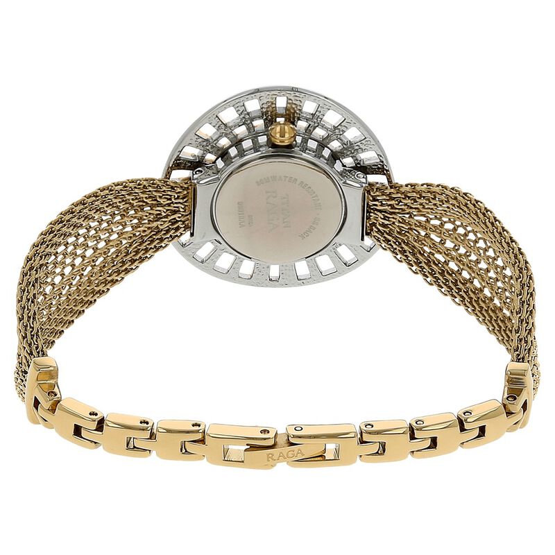 Titan Raga Mother of Pearl Analog Bimetal Strap Watch for Women - image number 3
