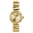 Poze By Sonata Quartz Analog Golden Dial Golden Metal Strap Watch For Women - image number 1