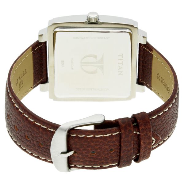 Titan Analog Brown Dial Leather Strap watch for Men - image number 3