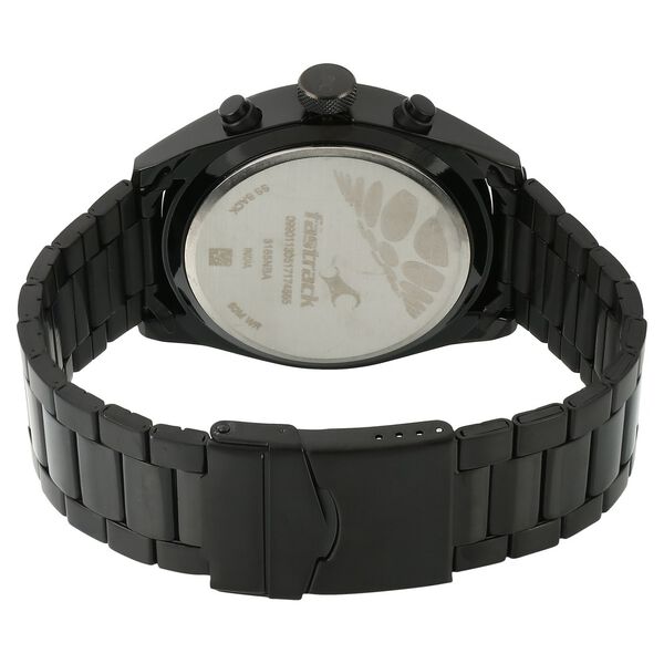Fastrack All Nighters Quartz Multifunction Brown Dial Metal Strap Watch for Guys - image number 3