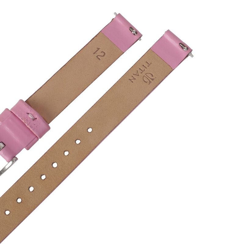 12 mm Pink Genuine Leather Strap for Women - image number 4