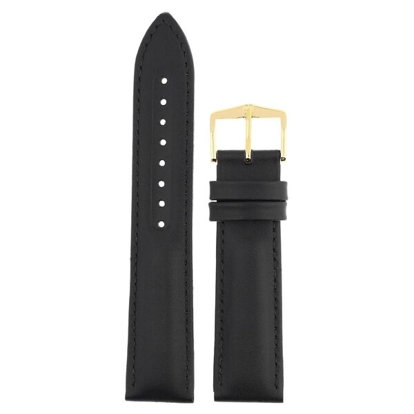20 mm Black Genuine Leather Straps for Men - image number 0