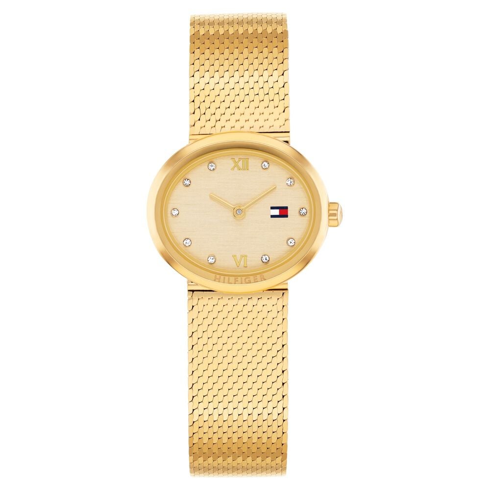 Tommy Hilfiger Quartz Analog Champagne Dial Golden Stainless Steel Strap Watch For Women-image-27