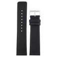 22 mm Black Genuine Leather Straps for Men - image number 0
