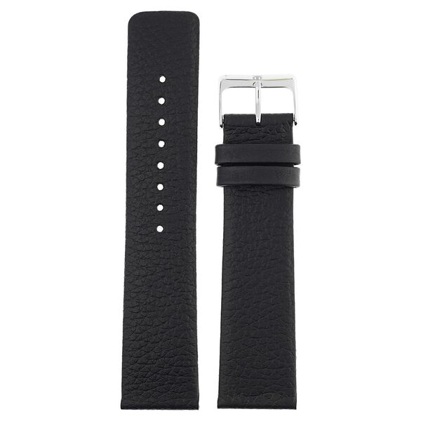 22 mm Black Genuine Leather Straps for Men - image number 0