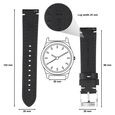 20 mm Black Genuine Leather Straps for Men - image number 1