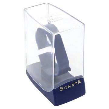 Sonata Quartz Analog Champagne Dial Metal Strap Watch for Women