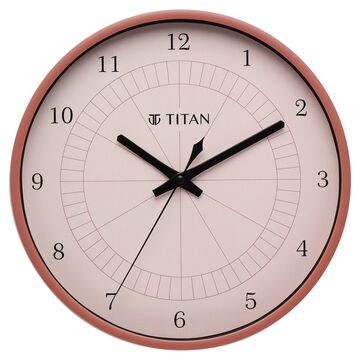 Titan Classic Quartz Analog Pink Dial Wall Clock