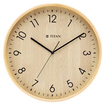 Titan Wooden Wall Clock with Dark Brown Dial