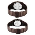 Fastrack Mixmatched Quartz Analog Multicoloured Dial Two Toned Stainless Steel Strap Watch For Couple - image number 4