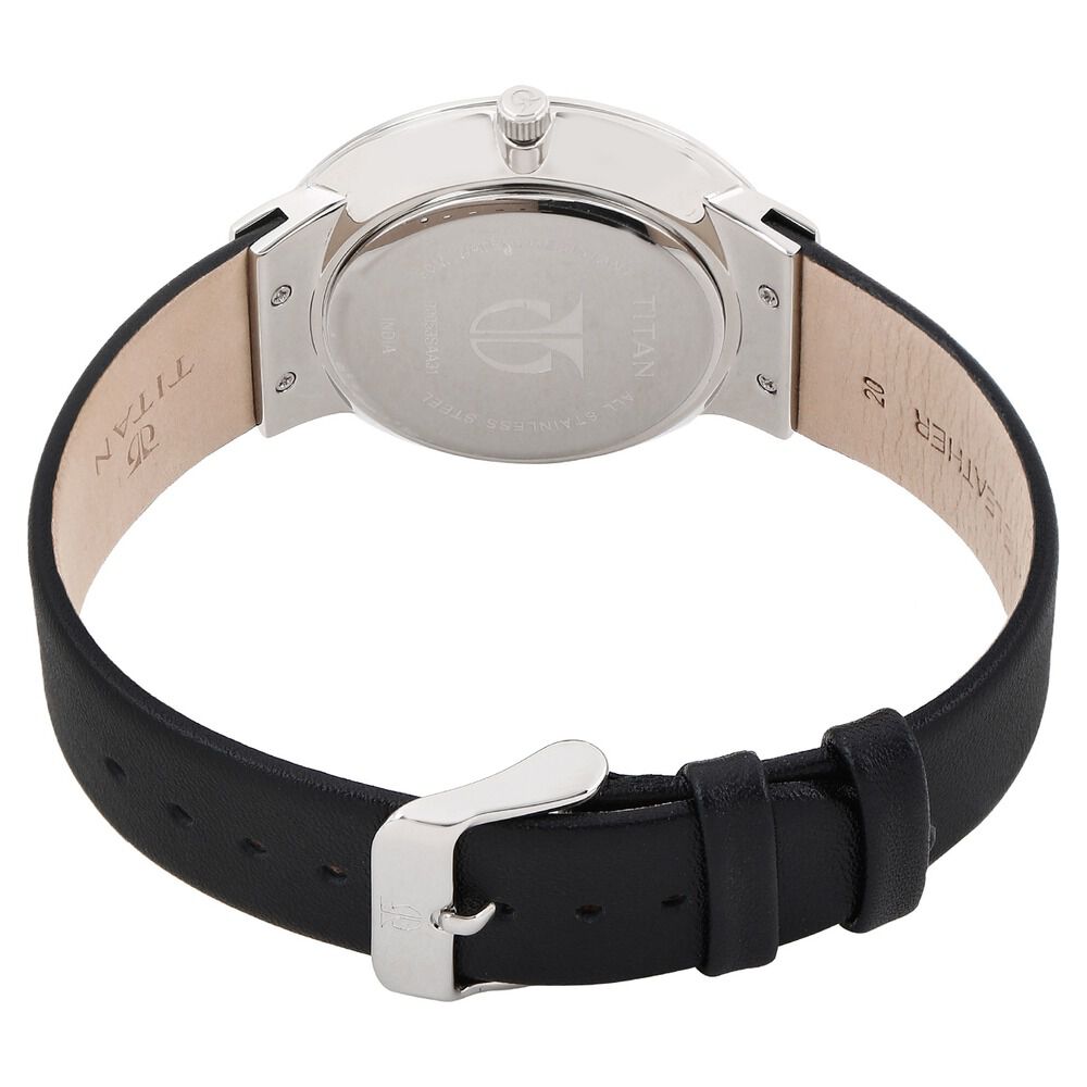 Buy Online Titan Quartz Analog with Date Silver Dial Leather Strap Watch for Men nn90053sl01 Titan
